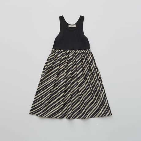 【eLfinFolk】 Rib tank dress with ribbon(サイズ100-130）