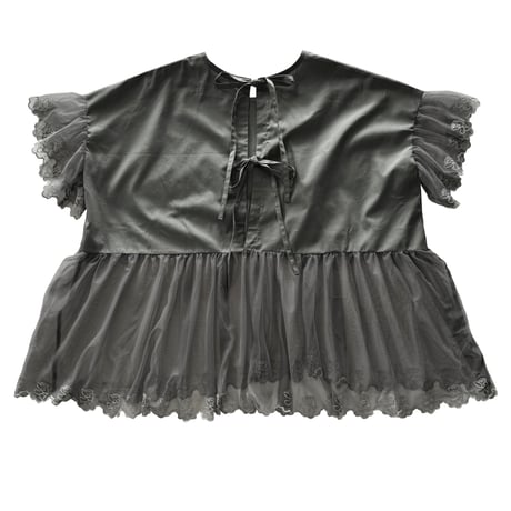 【UNIONINI】 teddybear lace blouse（サイズ6-8Y、8-10Y、10-12Y)
