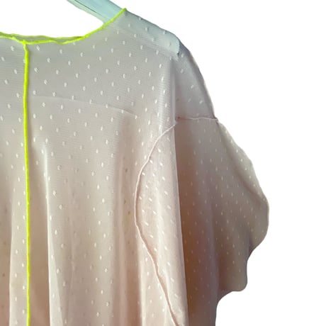 【franky grow】DOTS TULLE MELLOW SHEER TOPS (サイズL、LL）