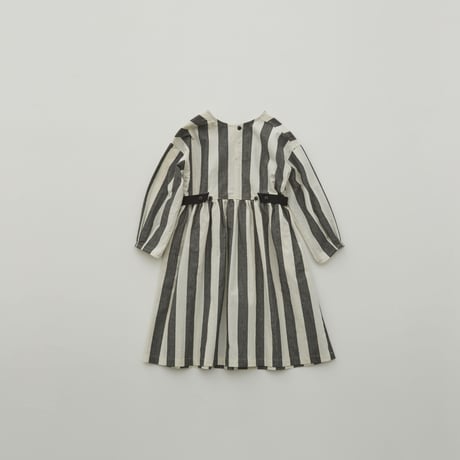 【eLfinFolk】Cotton linen Wide stripe Dress(サイズ110、120、130）