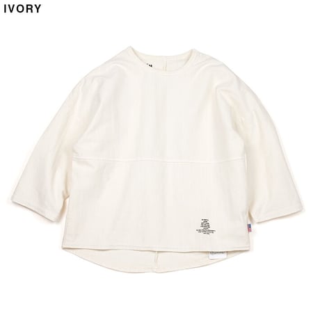 last ONE！サイズS【SMOOTHY】USA切り替え7分袖Tee（サイズS・M・L・XL)