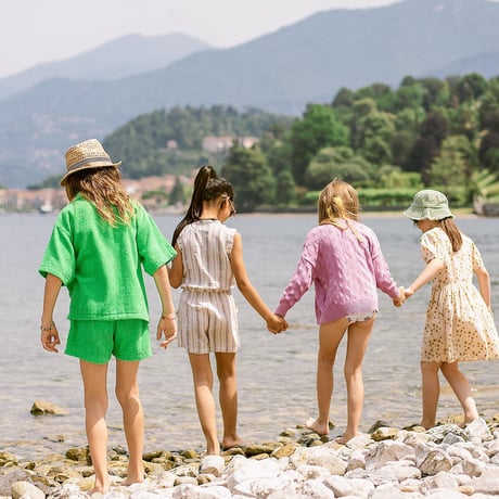 【WONDER&WONDER】Terry Beach Set lime（サイズ1/2Y～11/12Y)