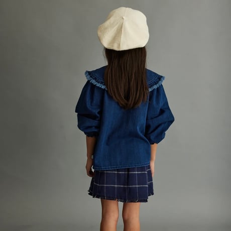 【COZMO】HERRINGBONE DENIM BLOUSE