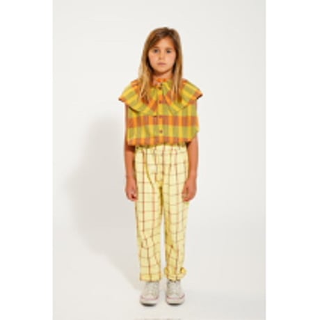 【piupiuchick】mustard checked blouse(サイズ４Y～14Y)