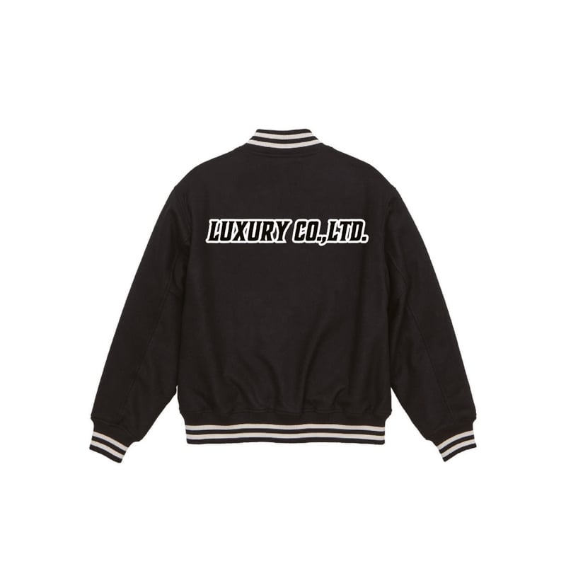 22AW5006-BK】スタジャン・センターロゴ黒（メルトン） | LUXZ