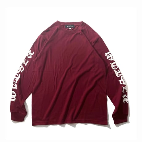 Old English L/S Tee(BORDEAUX)