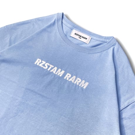 Embroidery T-shirt/Big Silhouette(Light Blue)