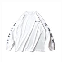 Cross Print L\S Tee(WHITE)