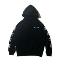 Cross Print Hoodie(BLACK)