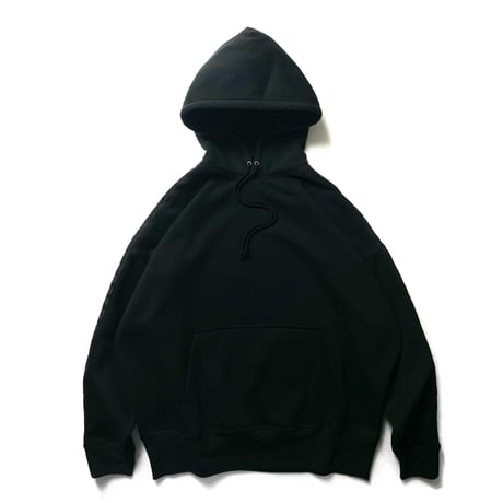Side Tape Hoodie/Big Silhouette(BLACK)裏起毛