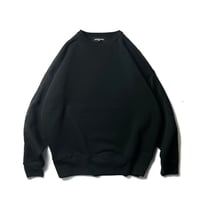 Side Tape Crew Neck/Big Silhouette(BLACK)裏起毛