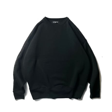 Side Tape Crew Neck/Big Silhouette(BLACK)裏起毛