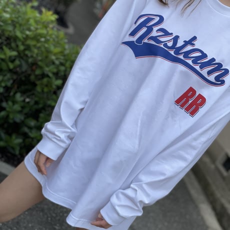 Baseball Logo L/S tee(White)