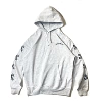 Cross Print Hoodie(ASH GRAY)