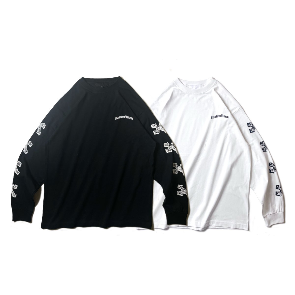 Cross Print L\S Tee(BLACK) | RZSTAM RARM（レジスタンラーム）