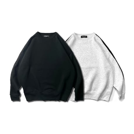 Side Tape Crew Neck/Big Silhouette(BLACK)裏起毛