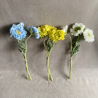 アーティフィシャルフラワー スカビオサ 3ｺset　WH/YE/BL