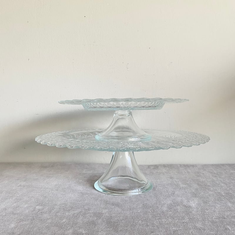 レースガラス ケーキスタンド 【L】 | Velvety