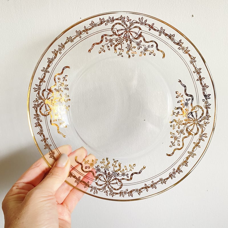 ゴールドリボン ガラスプレート | Velvety