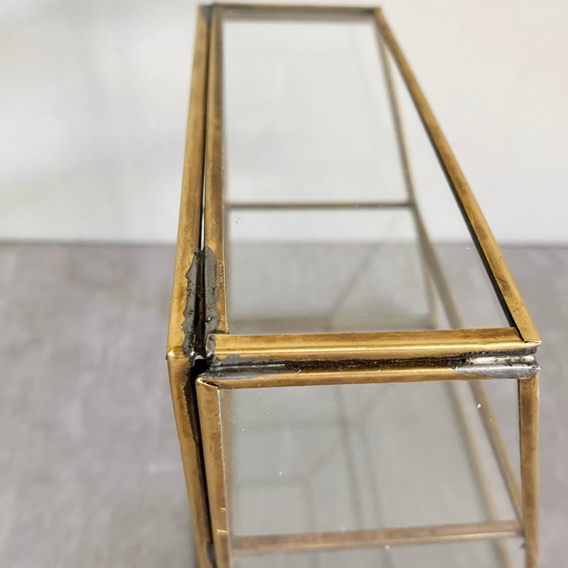 ブラス 2段ミニガラスケース | Velvety