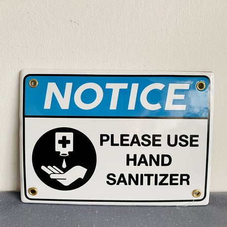 エナメルサイン  ”HAND SANITIZER”