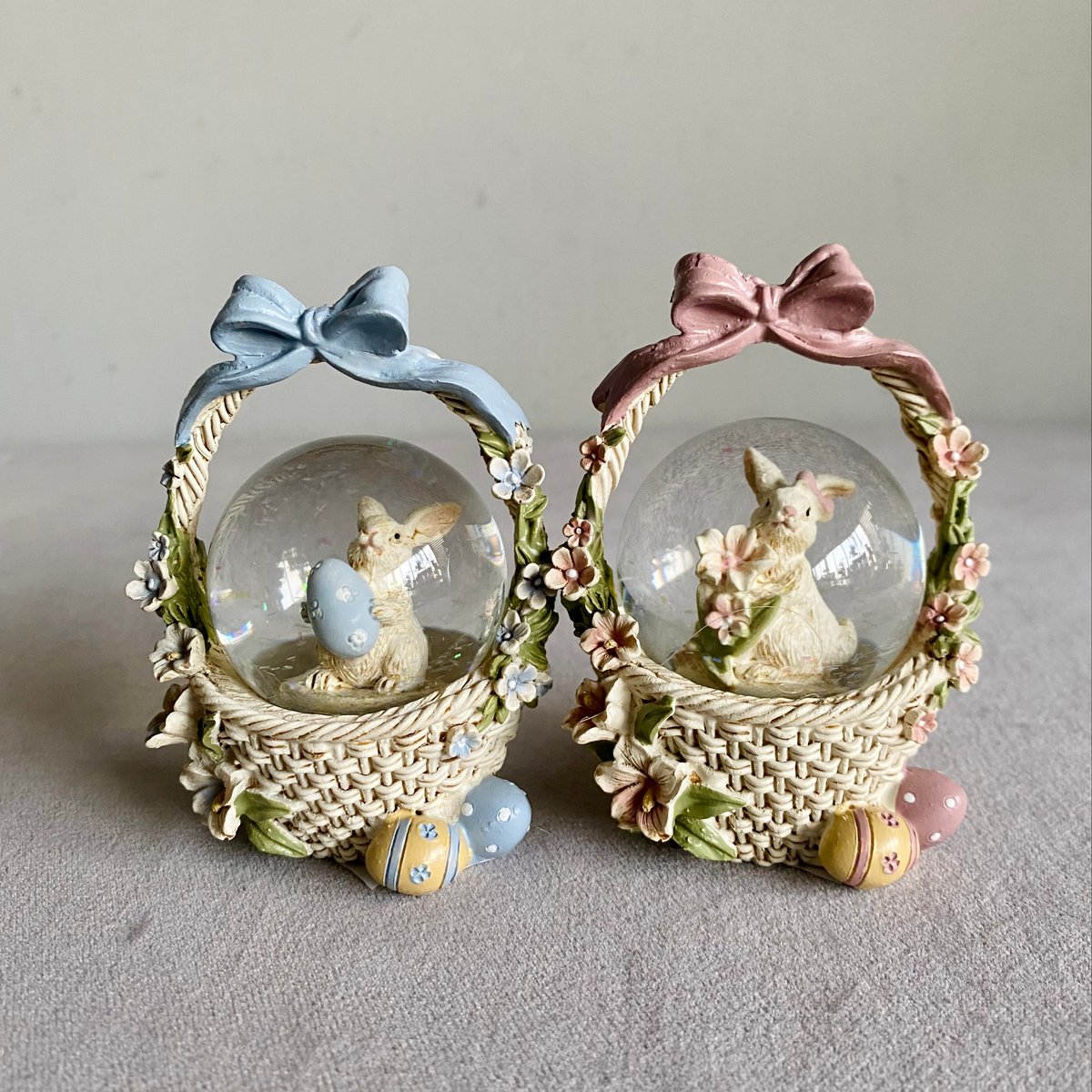 ミニ スノードーム ラビット PK/BL | Velvety