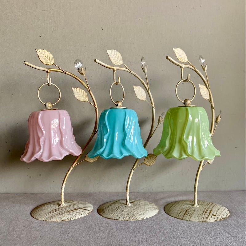 ヴィンテージ　スタンドライト　ガラス　チューリップ ヴィンテージ スタンドライト ガラス チューリップ アンティーク