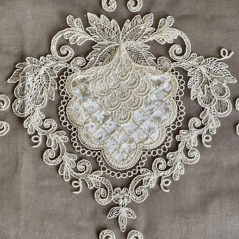 刺繍レース ドイリー／55×55cm／ホワイ イタリアンレース ドイリー スクエア WH | Velvety その他