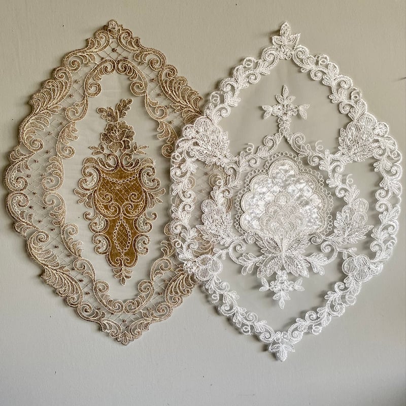 イタリアンレース ドイリー WH/BE | Velvety