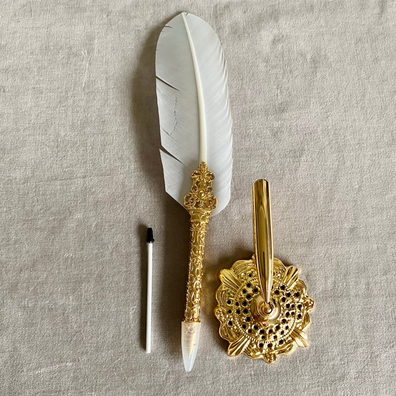 フェザーペン ＆ ホルダー set PK/GY | Velvety