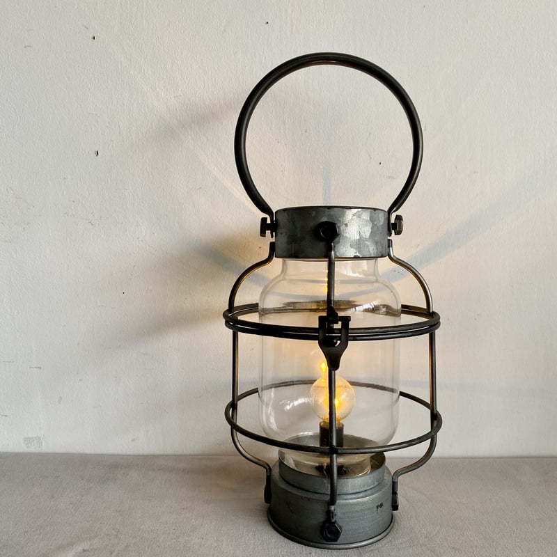 ランプ　メイドインパキスタン インダストリアル LED ランタン オーバル | Velvety