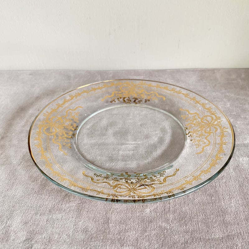ゴールドリボン ガラスプレート | Velvety