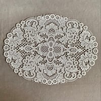 クラシックギュピールレース テーブルセンター オーバル
