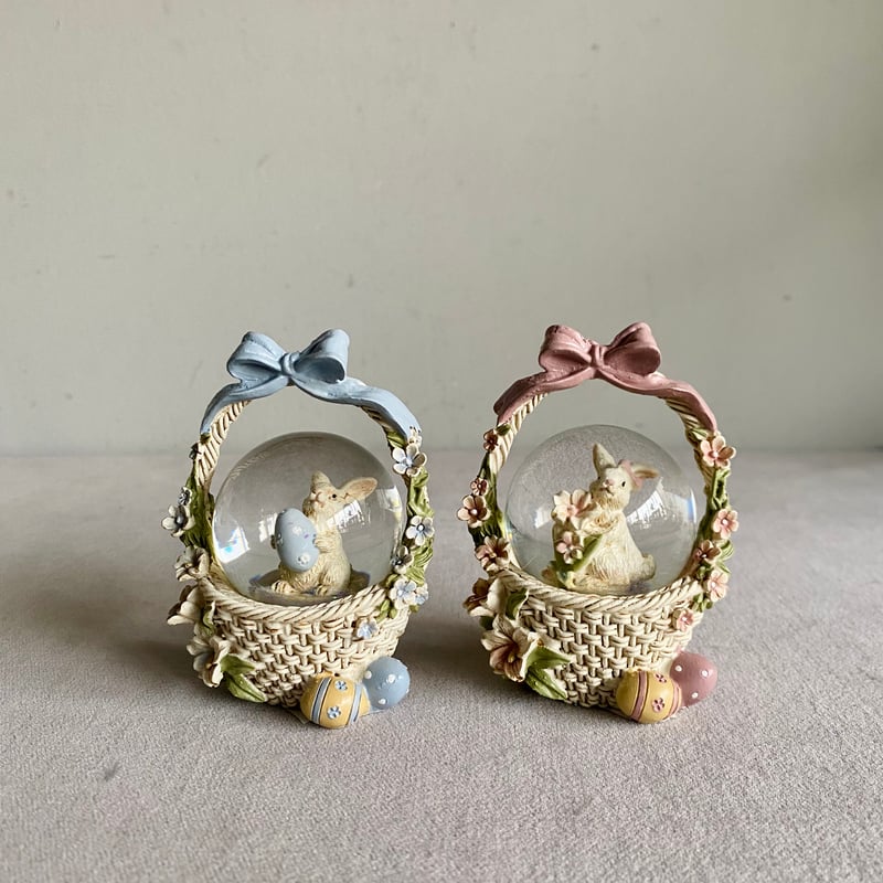 ミニ スノードーム ラビット PK/BL | Velvety