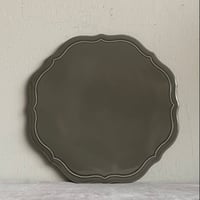 ※完売※　美濃焼 レリーフ フラットプレート 21cm