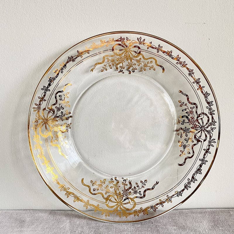 ゴールドリボン ガラスプレート | Velvety