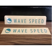 WAVESPEED ロゴステッカー （ターコイズブルー）