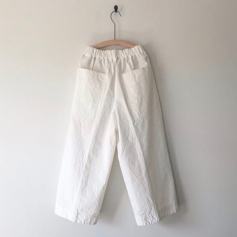 COTTON LINEN CANVAS cocoon wide pants【miho umez