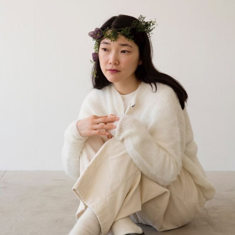 ほ*る様 BABY ALPACA brashed カーディガンmiho umez BABY ALPACA brashed cardigan 【miho umezawa】 | K