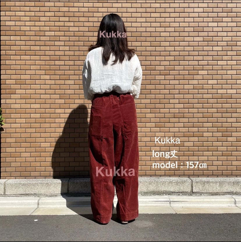 コーデュロイワイドコクーンパンツ 【miho umezawa】 | Kukka 