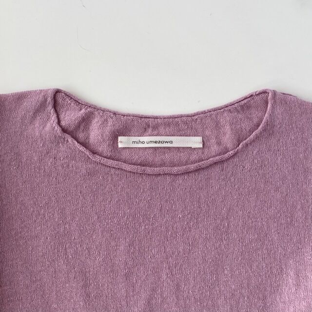 miho umezawa ウメザワミホ　ニット 長袖 COTTON LINEN WHOLE GARMENT thin yarn pullover 【