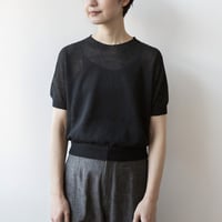 LINEN DENIM open collared jacket 【miho umezawa】