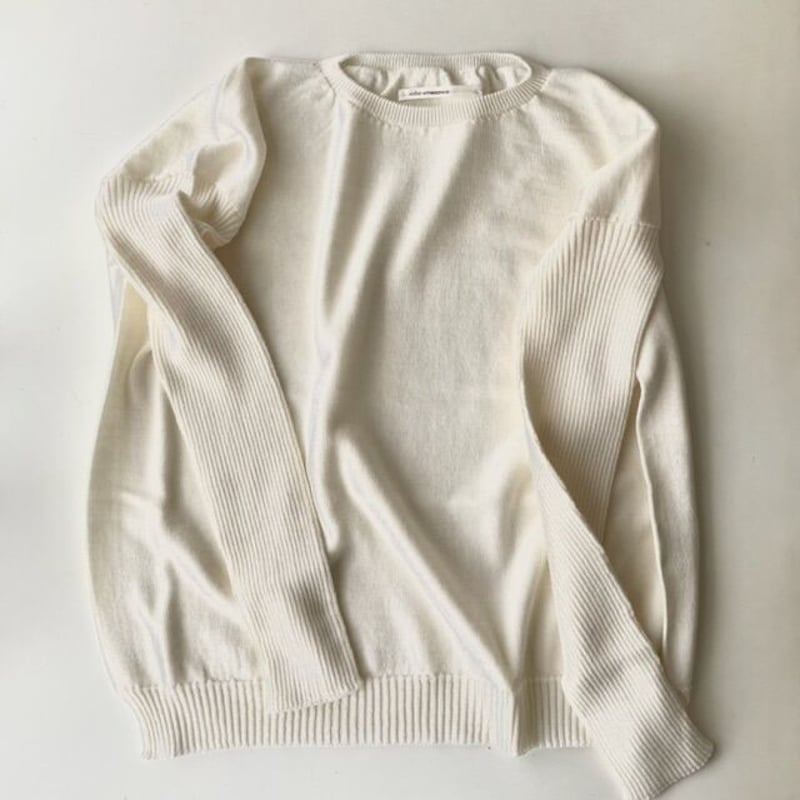 COTTON WOOL rib sleeve pullover【miho umezawa】 | 