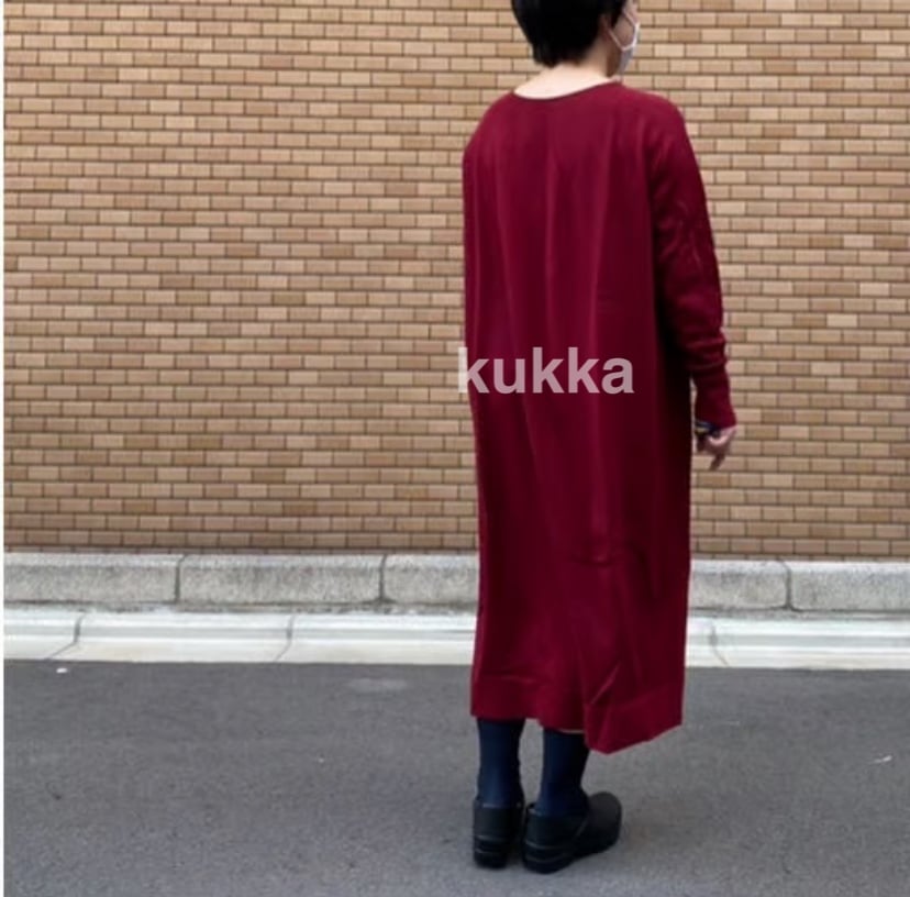 WOOL WHOLE GARMENT long dress赤【miho umezawa】 | 