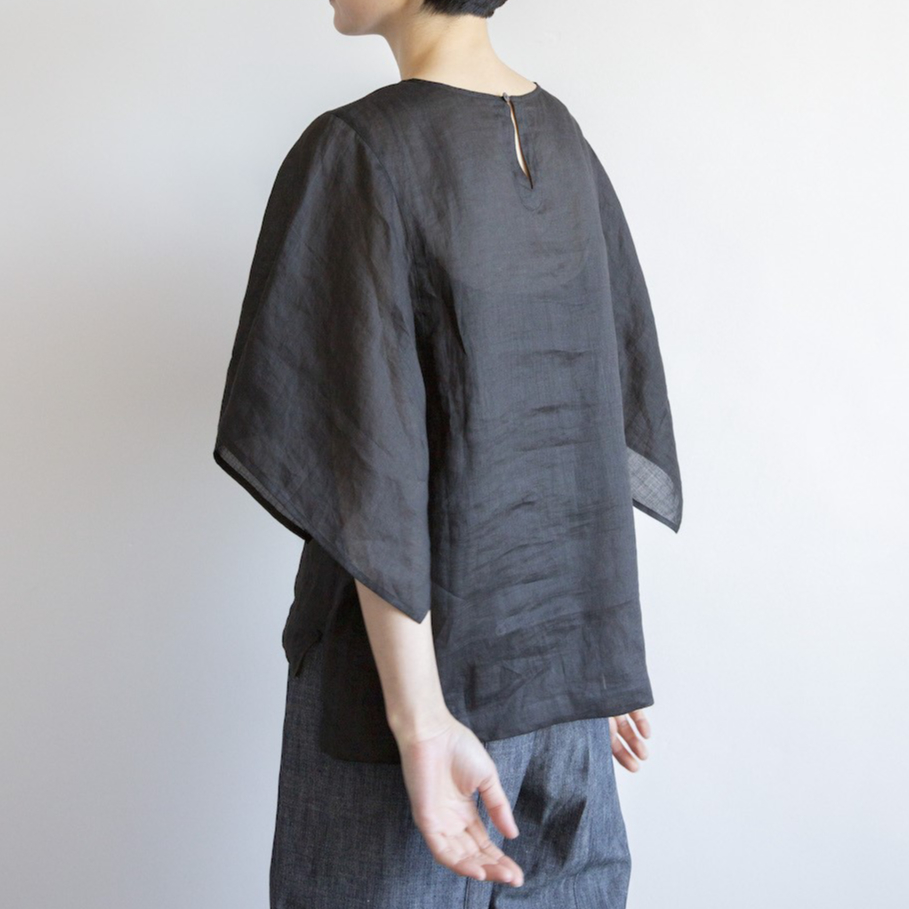 SEE THROUGH RAMIE square sleeve blouse 【 miho u