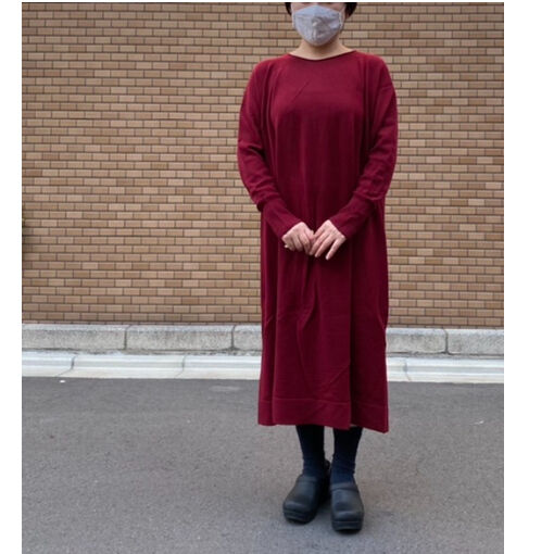 WOOL WHOLE GARMENT long dress赤【miho umezawa】