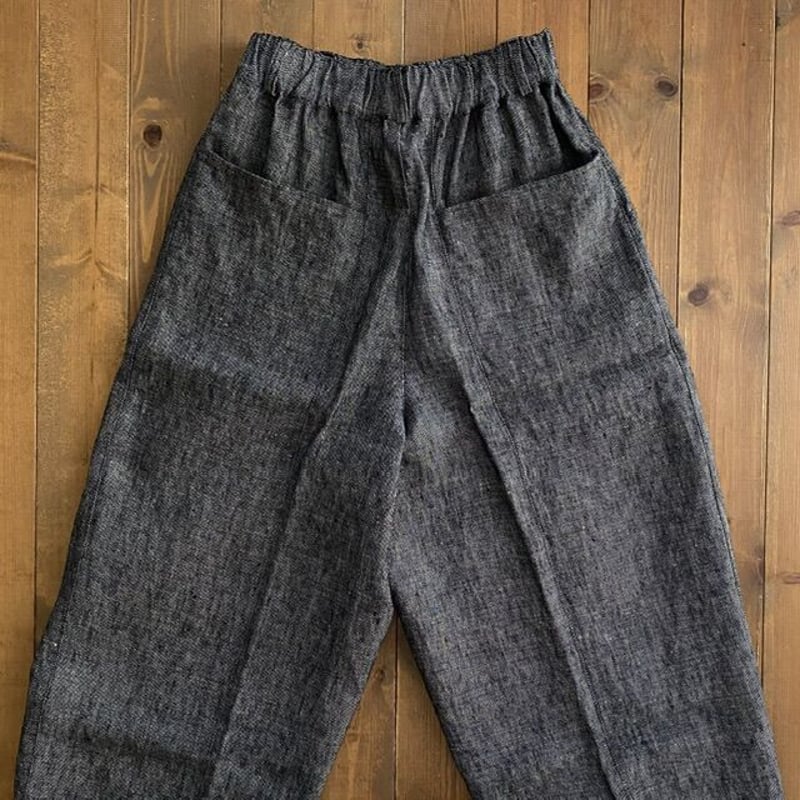 LINEN DENIM cocoon wide pants 【miho umezawa】 |  
