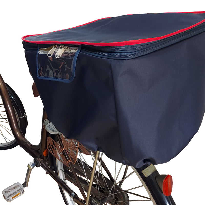horo 2WAY自転車後ろ用カバー 新品 自転車 かごカバー 後ろ用 27リットル 2段式 強撥水 防水生地 よこ開き