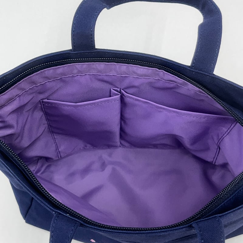 桜刺繍 印伝風 トートバッグ ミニポーチ 角型 フラットポーチ