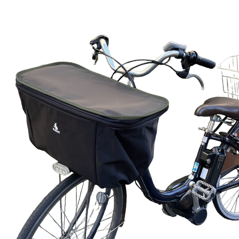 自転車 前用カゴカバー Rabbit(ラビット) ワイド 大きめ フチカラー